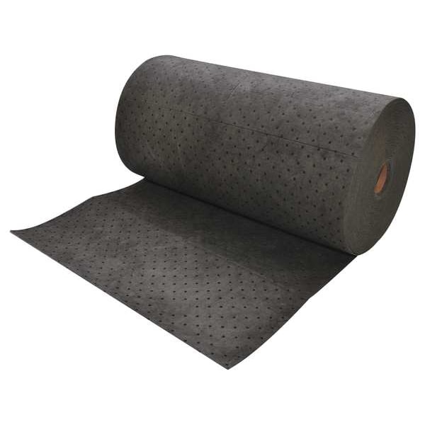 Spilfyter Sorbents, 64 gal, 32 in x 150 ft, Universal, Gray, Polypropylene - GFF-90BX