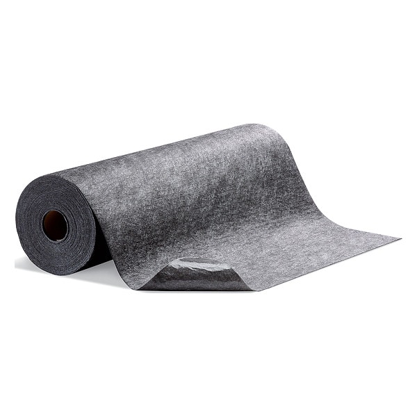 Pig Sorbents, 8 gal, 3 ft x 100 ft, Universal, Gray, Polypropylene - GRP36200-GY