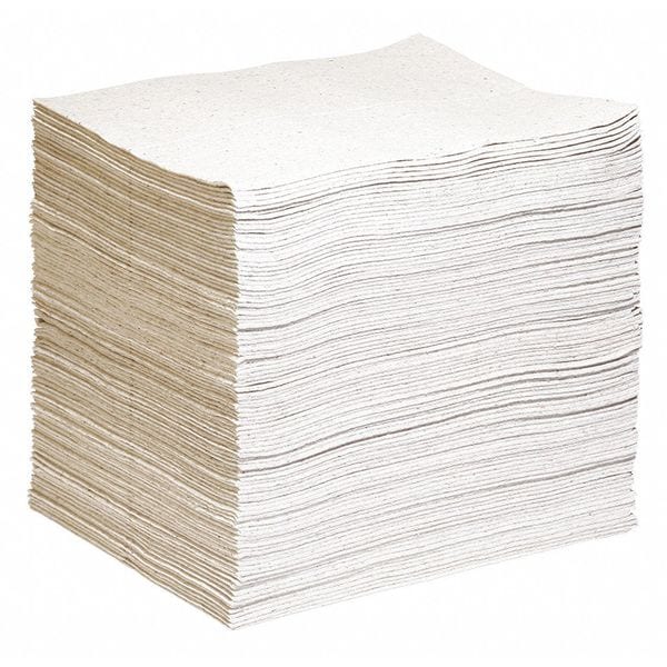 Spilltech Sorbents, 24 gal, 19 in x 15 in, Universal, Gray, Cellulose - GPC100S