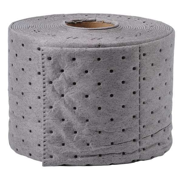 Brady Sorbents, 3 gal, 7 1/2 in x 50 ft, Universal, Gray, Polypropylene - SRP75P