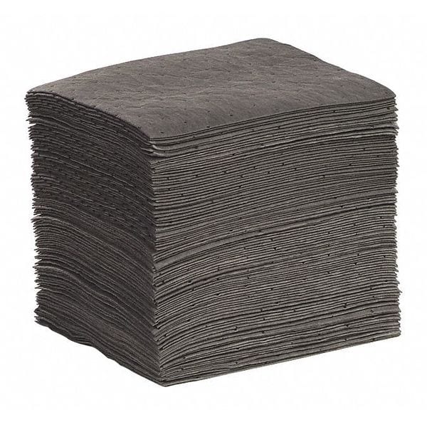 Spilltech Sorbents, 18 gal, 10 in x 14 in, Universal, Gray, Polypropylene - GPF1014H