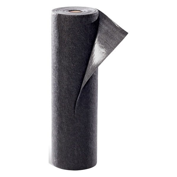 Pig Sorbents, 8 gal, 3 ft x 100 ft, Universal, Black, Polypropylene - GRP36200-BK