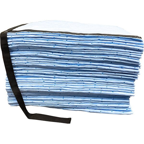 Essentials Sorbent Sweep, 19 gal, 1 3/5 ft x 100 ft, Fuels, Oils, White - OSWEEP100