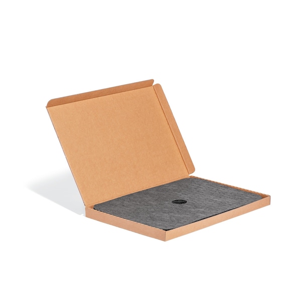 Pig Sorbent Pad, 2 3/8 gal, 17 in x 24 in, Universal, Gray, Polypropylene - MAT2231