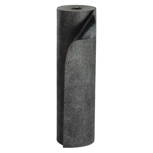 3M Sorbents, 10 gal, 3 ft x 300 ft, Oil, Gray, Polyester, Polypropylene, Synthetic Fibers - M-RGC36100E