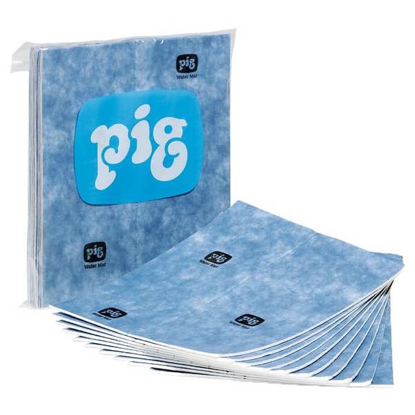 Pig Sorbents, 22 gal, 15 in x 19 in, Water, Blue, Polypropylene - WTR021