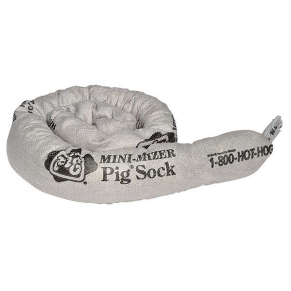 Pig Sorbents, 15 gal, 2 in x 42 in, Universal, Gray, Polypropylene - PIG205