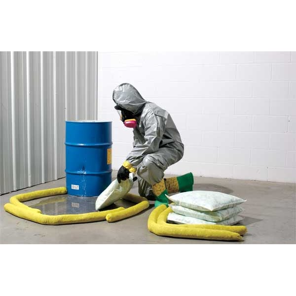 Spilfyter Sorbents, 22 gal, Chemical, Hazmat, Yellow, Meltblown Polypropylene - S2-30