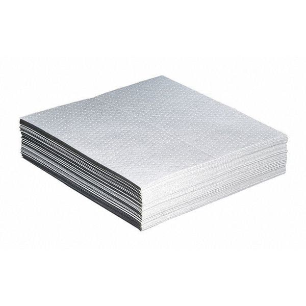 Pig Sorbents, 33 gal, 30 in x 30 in, Oil, White, Polypropylene - MAT426