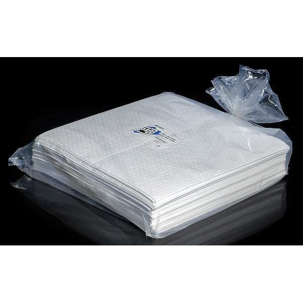 Pig Sorbents, 33 gal, 30 in x 30 in, Oil, White, Polypropylene - MAT426