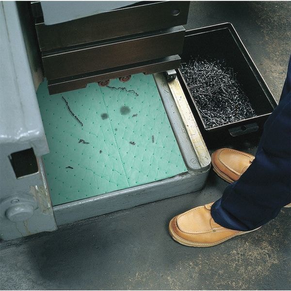 Spilltech Sorbents, 26 gal, 15 in x 19 in, Universal, Green, Polypropylene - GNPF100H-BX