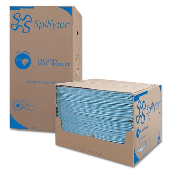 Spilfyter Sorbents, 36 gal, 16 in x 18 in, Oil, Blue, Polypropylene - M-70
