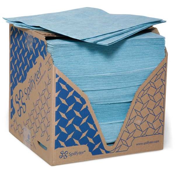 Spilfyter Sorbents, 36 gal, 16 in x 18 in, Oil, Blue, Polypropylene - M-70