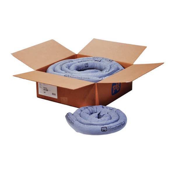 Pig Sorbents, 14 gal, 3 in x 20 ft, Universal, Blue, Polypropylene - PIG203