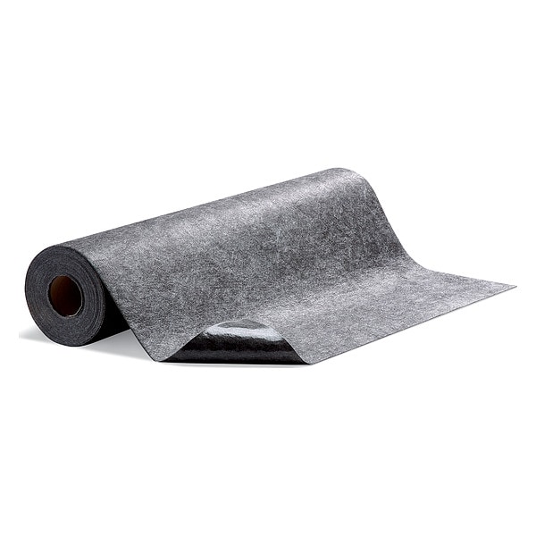 Pig Sorbents, 4 gal, 3 ft x 50 ft, Universal, Gray, Polypropylene - GRP36201-GY