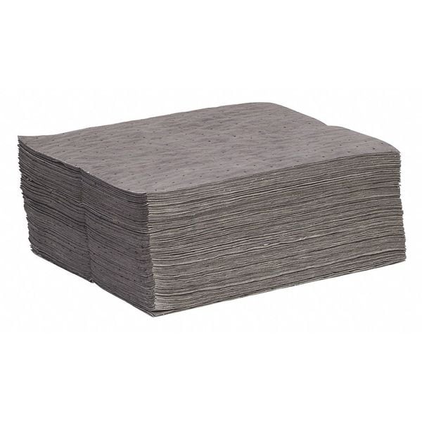 Spilltech Sorbents, 12 gal, 15 in x 19 in, Universal, Gray, Polypropylene - GPD100S