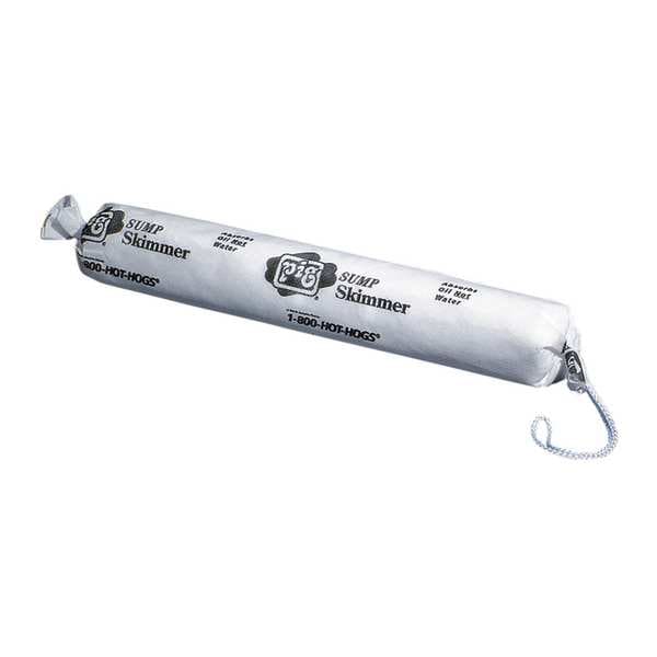 Pig Sorbents, 9 gal, 3 in x 18 in, Oil, White, Polypropylene - SKM404