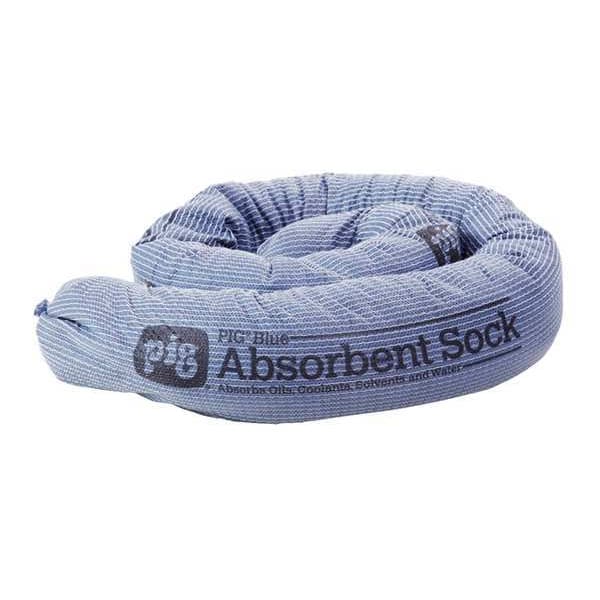 Pig Sorbents, 30 gal, 3 in x 48 in, Universal, Blue, Vermiculite - 4048