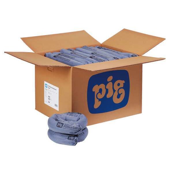 Pig Sorbents, 30 gal, 3 in x 48 in, Universal, Blue, Vermiculite - 4048