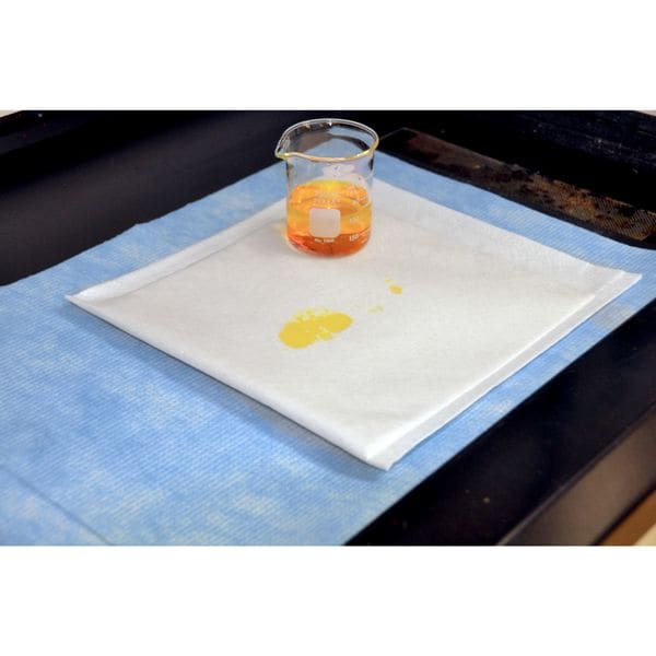 Spilfyter Sorbents, 2 gal, 12 in x 12 in, Harsh Chemicals, White, Polypropylene - 225122