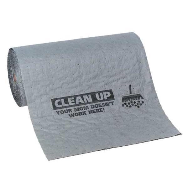 Pig Sorbents, 13 gal, 24 in x 75 ft, Universal, Gray, Polypropylene - MAT608-748
