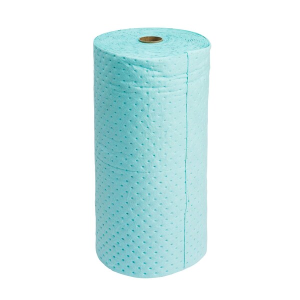 Brady Sorbents, 30 in W x 150 ft L, Black on Green, Polypropylene - HAZ30DP