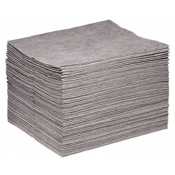 Spilltech Sorbents, 20 gal, 15 in x 19 in, Universal, Gray, Polypropylene - GPD100H