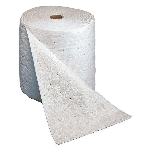3M Sorbents, 31 gal, 15 1/2 in x 150 ft, Oil, Gray, Polyester, Polypropylene - M-RL15150DD