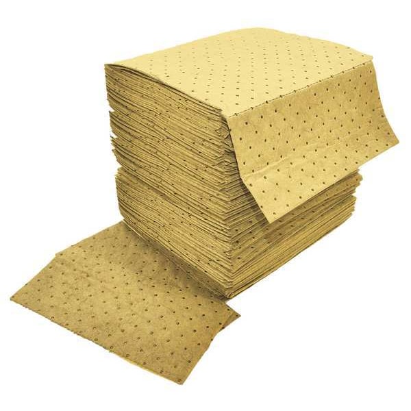 Zoro Select Sorbents, 30 gal, Chemical, Hazmat, Yellow, Meltblown Polypropylene - 23727Y