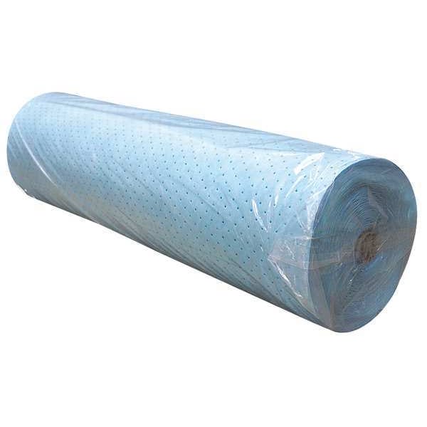 Spilfyter Sorbents, 5 ft x 80 ft, Oil, Blue, Polypropylene - M-151