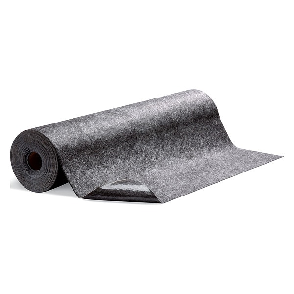 Pig Sorbents, 10 gal, 48 in x 100 ft, Universal, Gray, Polypropylene - GRP48200-GY