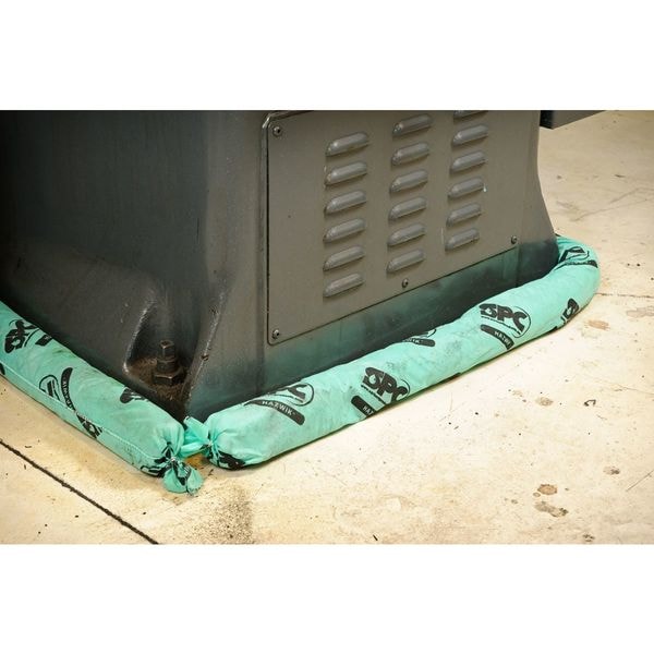 Brady Sorbents, 12 gal, 3 in x 48 in, Harsh Chemicals, Green, Polypropylene - HAZ412