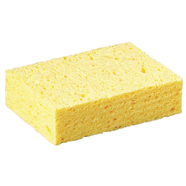 3M Sponge, Cellulose, 6 in L, 4 1/4 W, 1 5/8 in H, Antimicrobial, Yellow - C31