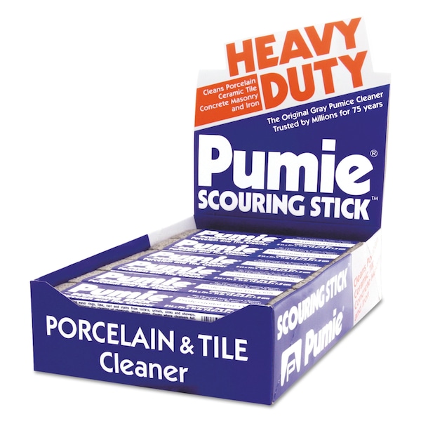 Pumie Scouring Stick, Pumie, Gray Pumice, 5 3/4 x 3/4 x 11/4, PK12 - JAN-12
