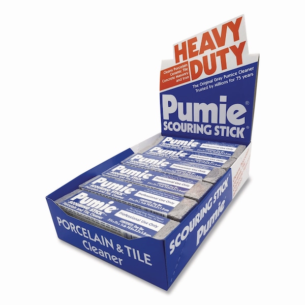 Pumie Scouring Stick, Pumie, Gray Pumice, 5 3/4 x 3/4 x 11/4, PK12 - JAN-12