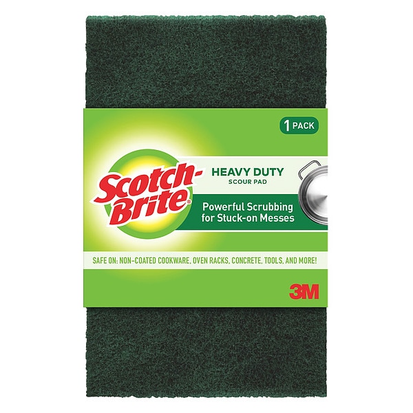 Scotch-Brite Scouring Pad, Green, 6" L, 3-7/8" W, PK24 - 220