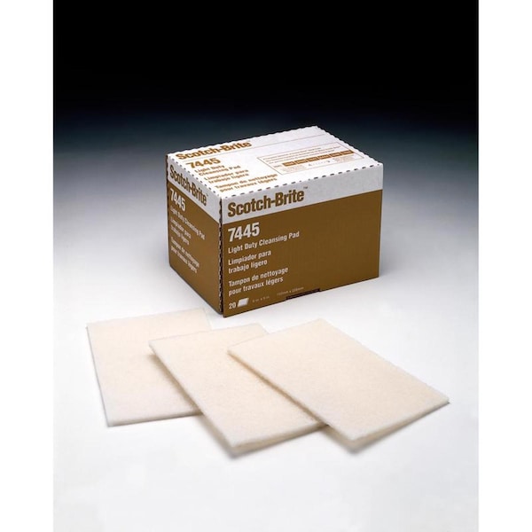 3M 3M Scotch-Brite Delicate"	 Light Duty Cleaning Pad For Commercial 9 in. L 20 pk - 7445