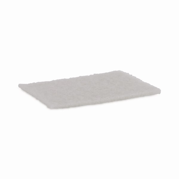 Boardwalk Light Duty Scour Pad, White, 6 x 9, PK20 - 98BWK LD