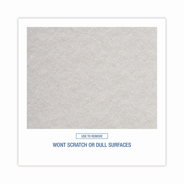 Boardwalk Light Duty Scour Pad, White, 6 x 9, PK20 - 98BWK LD