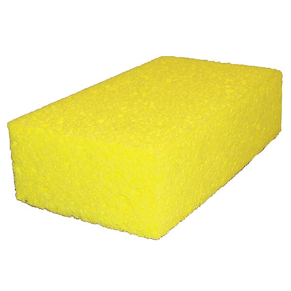 Tough Guy Sponge, 4-5/16"L, 7-1/2"W, Cellulose, Yw - 2NTH6