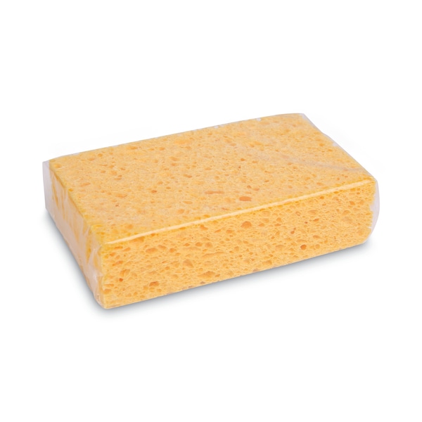 Boardwalk Medium Cellulose Sponge, 3 2/3 x 6 2/25", 1.55" Thick, Yellow, PK24 - C31BWK