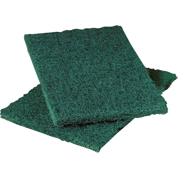 Scotch-Brite Scouring Pad, Heavy Duty Commercial, 6"x9", Green, PK 12 - MMM86
