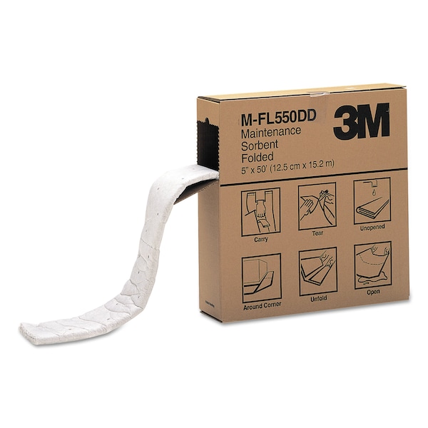 3M Sorbents, 10 1/2 gal, Coolants; Water-Soluble Oils, Gray - M-FL550DD/M-F2001/07172