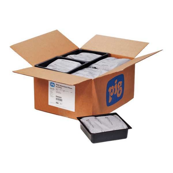 Pig Sorbents, 12 gal, Universal, Black/Gray, High-Density Polypropylene/Polypropylene/Cellulose - PAN201