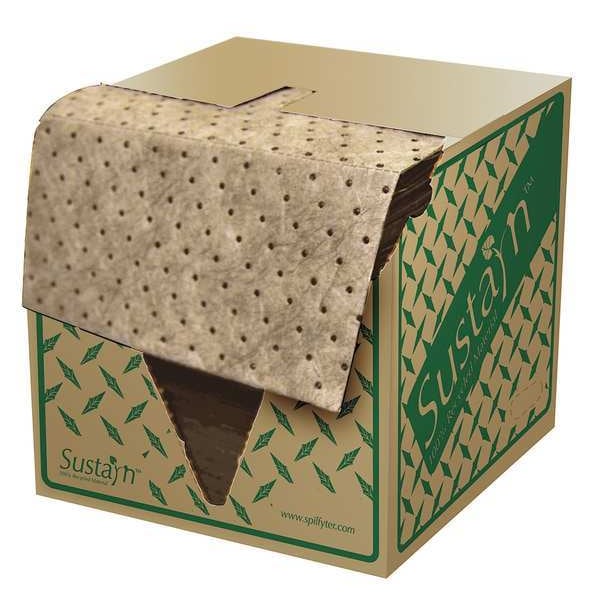 Sustayn By Spilfyter Sorbents, 27 gal, 16 in x 18 in, Oil, Tan, Polypropylene - OSR-75