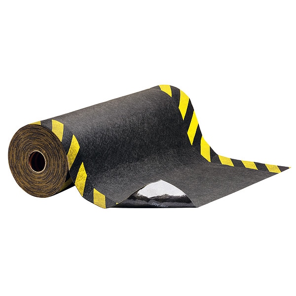 Pig Sorbents, 8 gal, 3 ft x 100 ft, Universal, Black, Polypropylene - GRPSB36200-BK