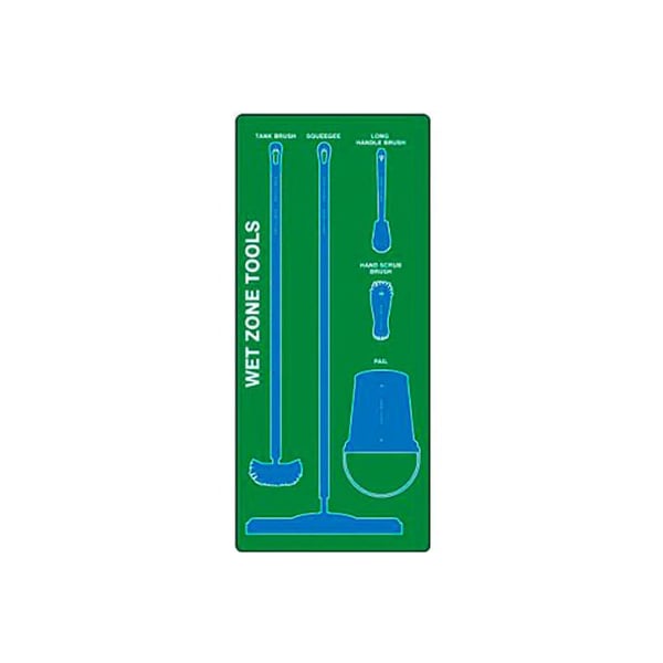 Accuform Accuform Signs Wet Zone Store-Board, Accu-Shield, Green on Blue - PSB111GNBU