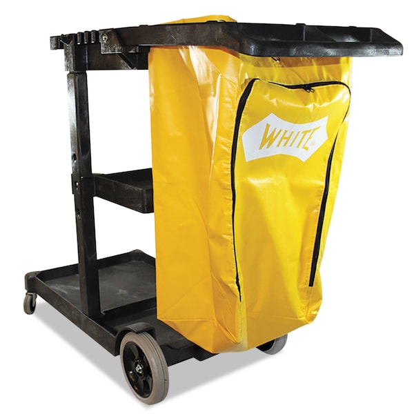 Impact Products Janitorial Cart, Three-Shelves, 20-1/2w x 48d x 38h, Blue - IMP 6850