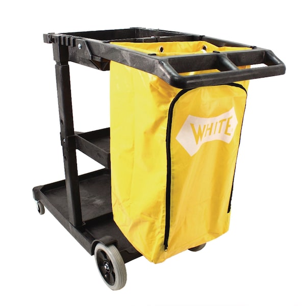 Impact Products Janitorial Cart, Three-Shelves, 20-1/2w x 48d x 38h, Blue - IMP 6850