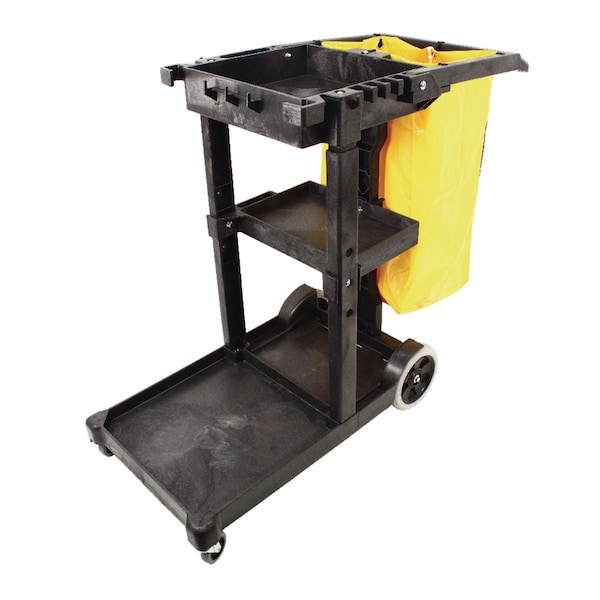 Impact Products Janitorial Cart, Three-Shelves, 20-1/2w x 48d x 38h, Blue - IMP 6850